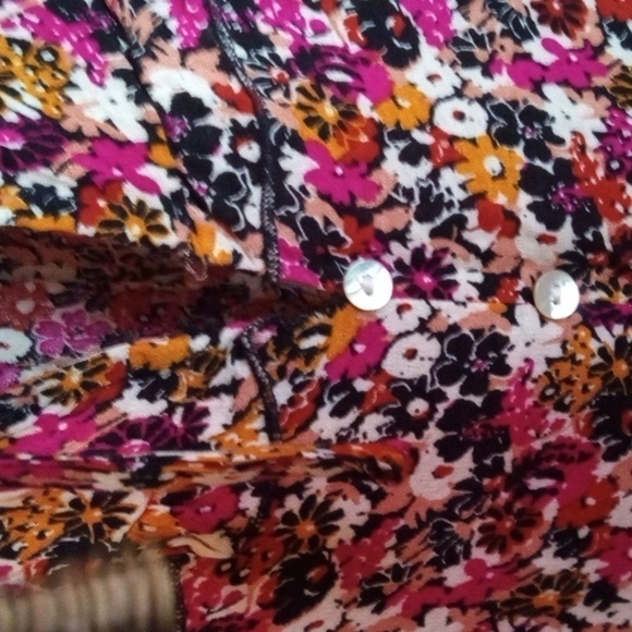 Jane and Delancey floral long sleeve peasant top women's size medium - Picture 5 of 10